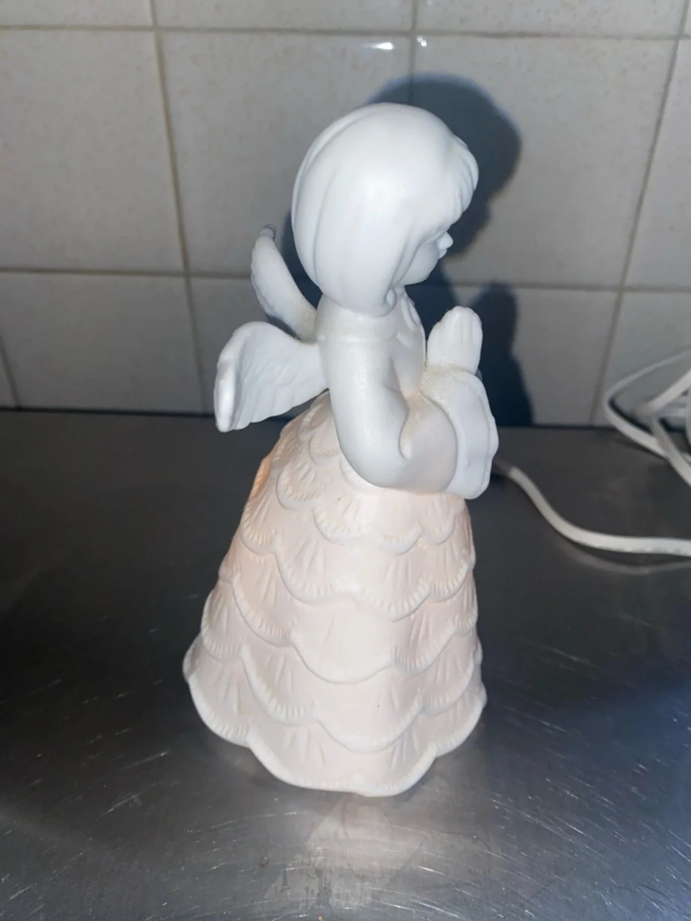 Ceramic white Light up Angel‎